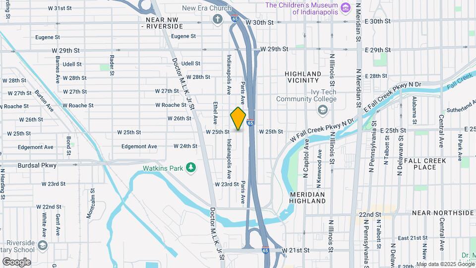 445 W 25th St Map and Location Details