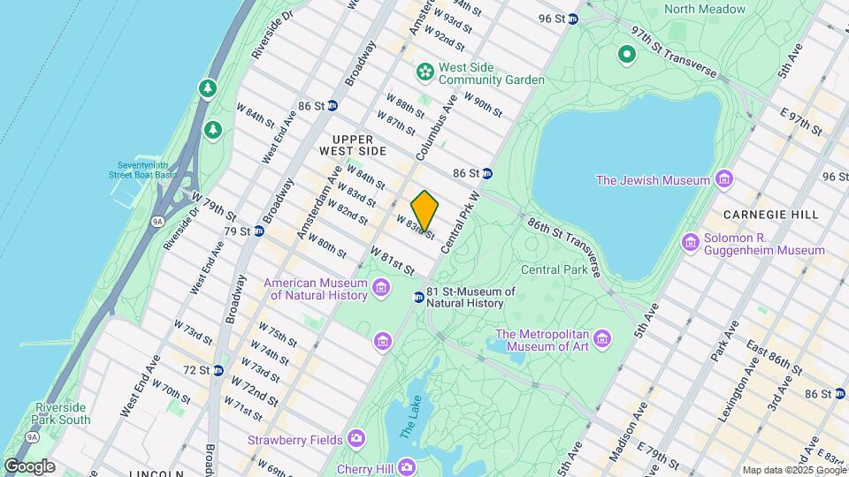 22 West 83rd Street Map and Location Details