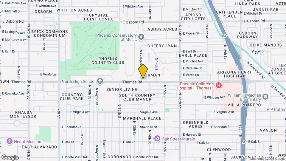 2901 N Evergreen St Map and Location Details