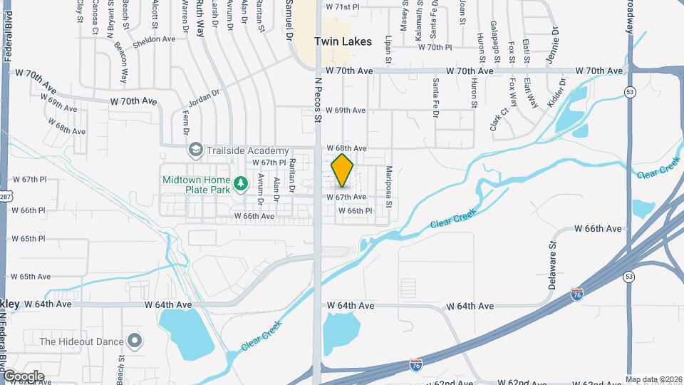 1473 W 67th Ave Mapa y Detalles de la Ubicación