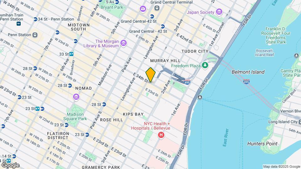 208 E 34th St Map and Location Details