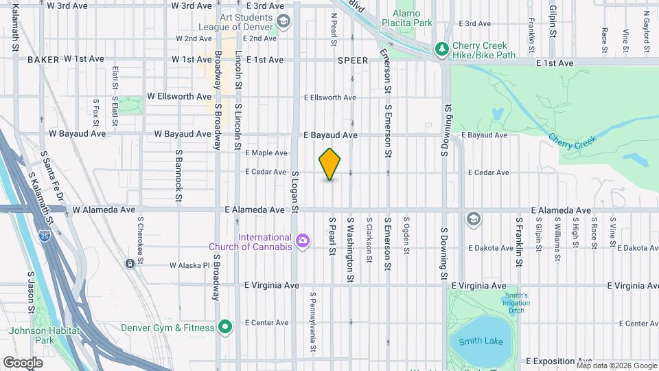 233 S Pearl St Map and Location Details