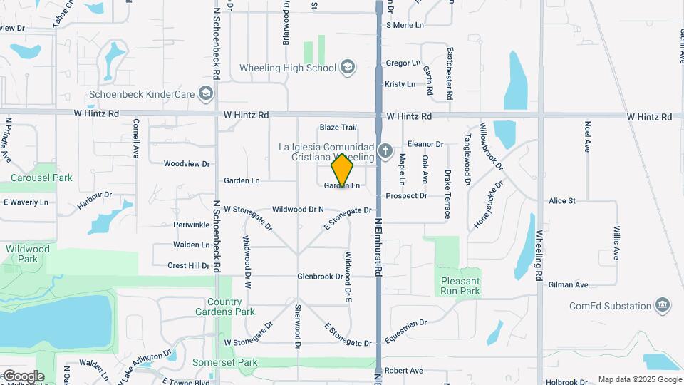 933 Garden Ln Map and Location Details
