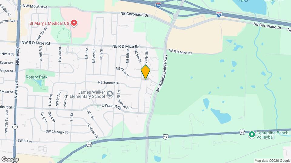 481 NE Adams Dairy Pkwy Map and Location Details