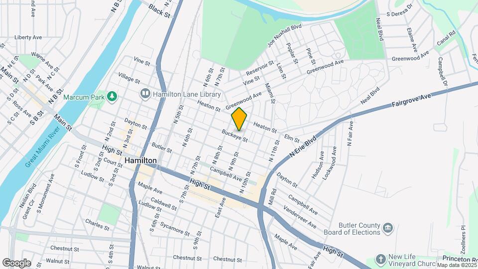 834 Buckeye St Map and Location Details