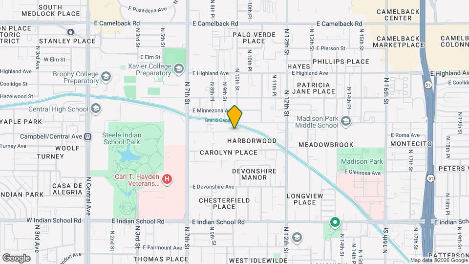 935 E Roma Ave Map and Location Details