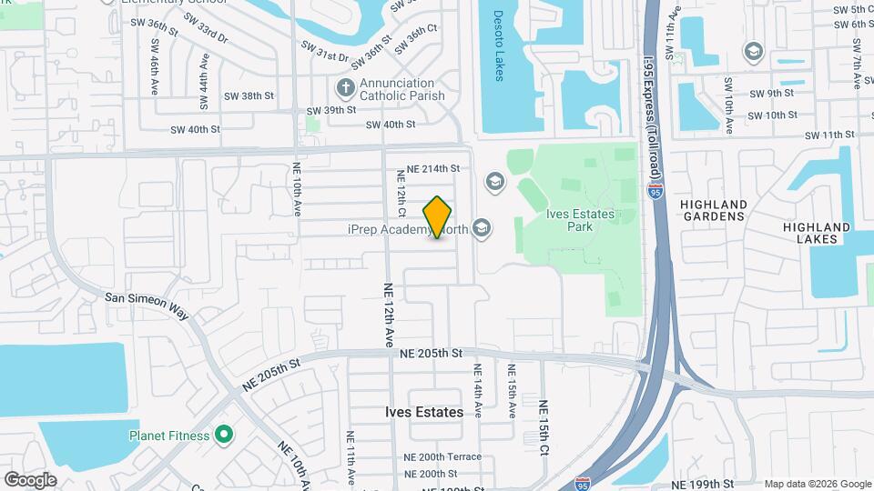 1311 NE 210th Terrace Map and Location Details