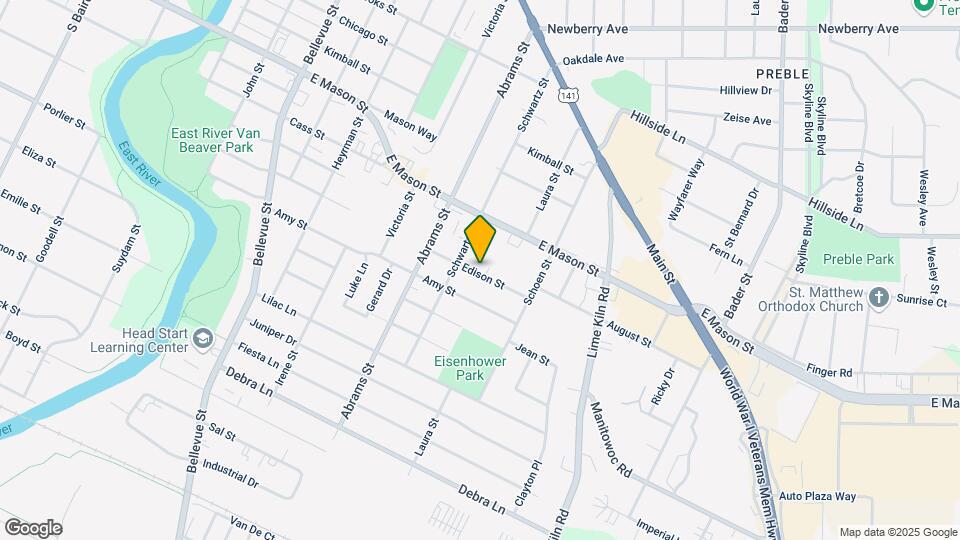 1749 Edison St Map and Location Details