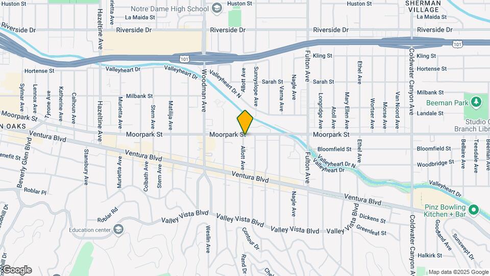 13522 Moorpark St Map and Location Details