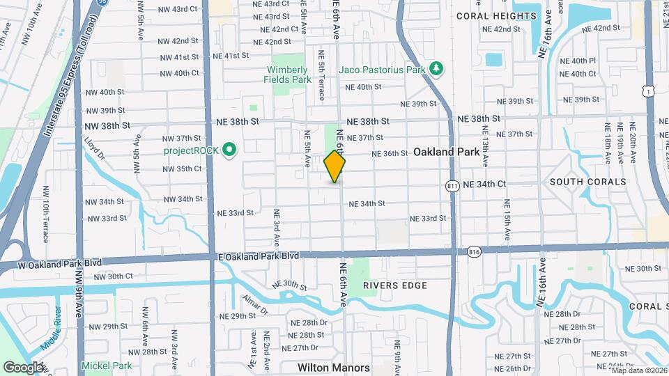 580 NE 34th Ct, Unit Unit #4 Map and Location Details