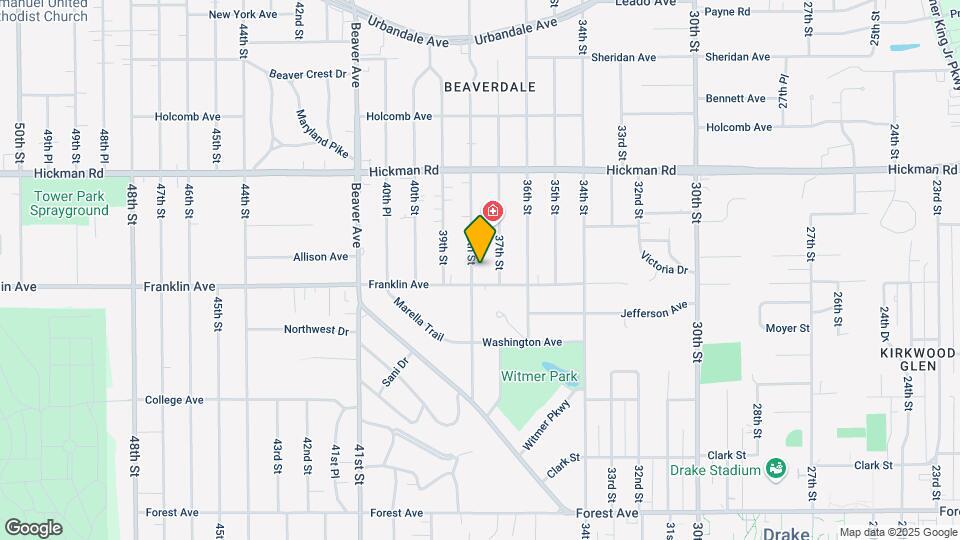 1911 38th St Map and Location Details