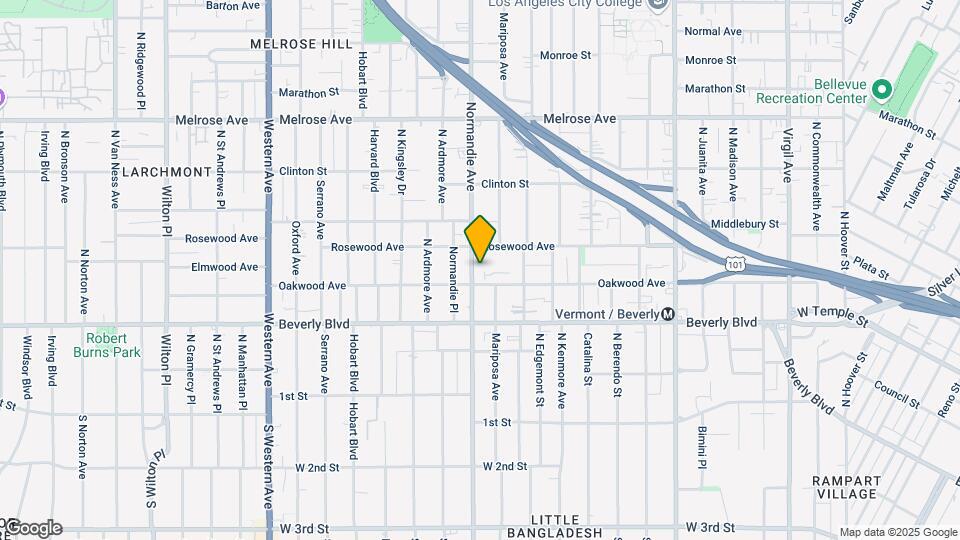 418 N Normandie Ave Mapa y Detalles de la Ubicación