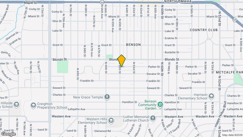 6457 Parker St Map and Location Details