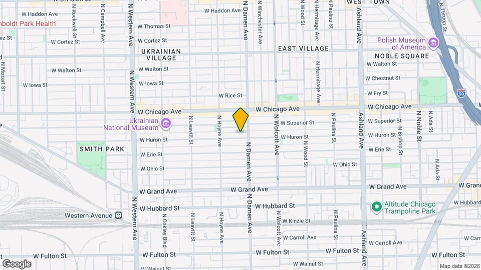 2014 W Huron St, Unit 1F Mapa y Detalles de la Ubicación