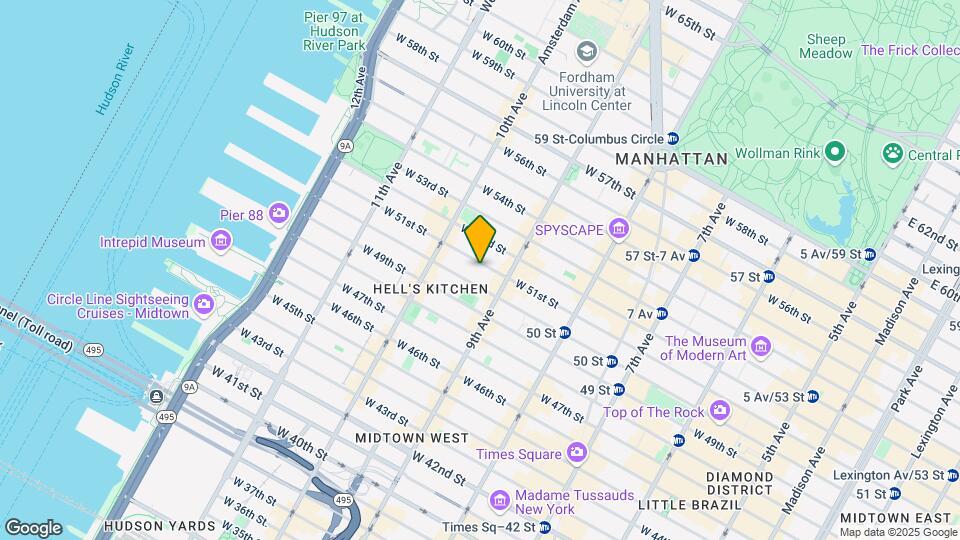 420 W 51st St Map and Location Details