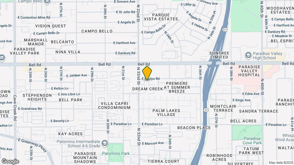 16644 N 33rd St Map and Location Details