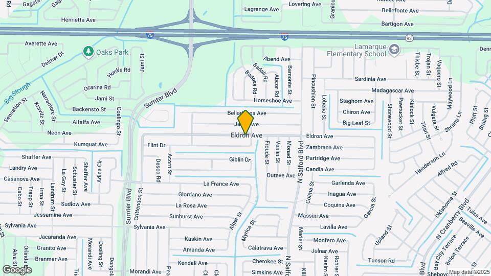 4439 Eldron Ave Map and Location Details