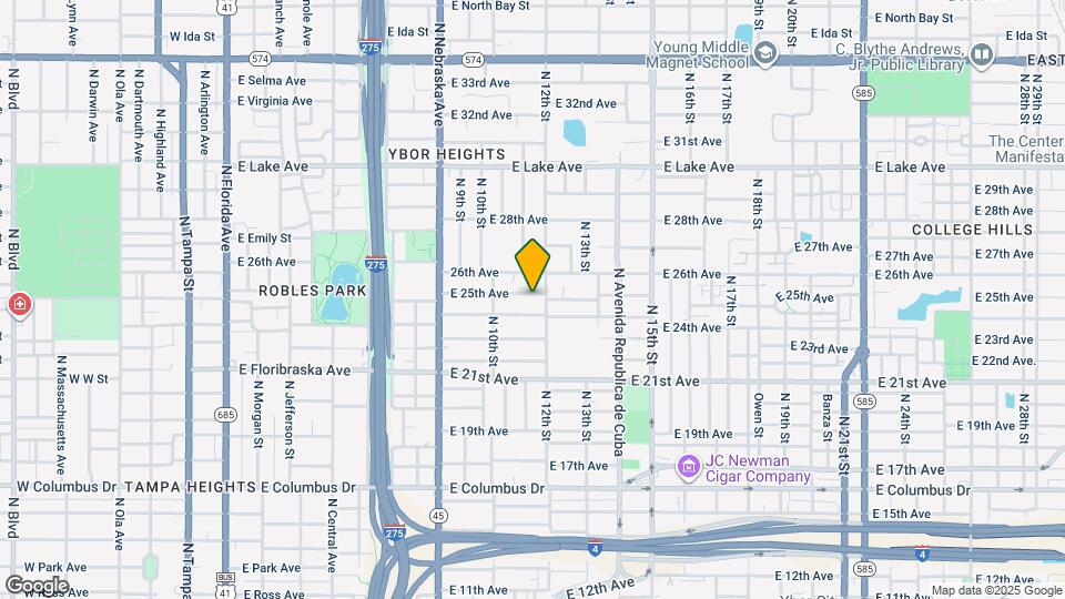 1015 E 25th Ave Map and Location Details