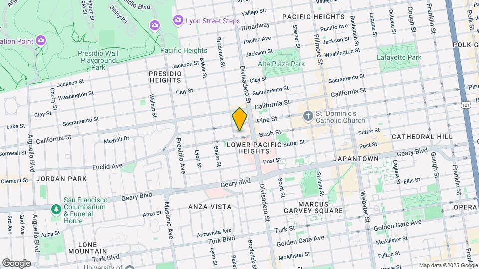 2676 Bush St Map and Location Details