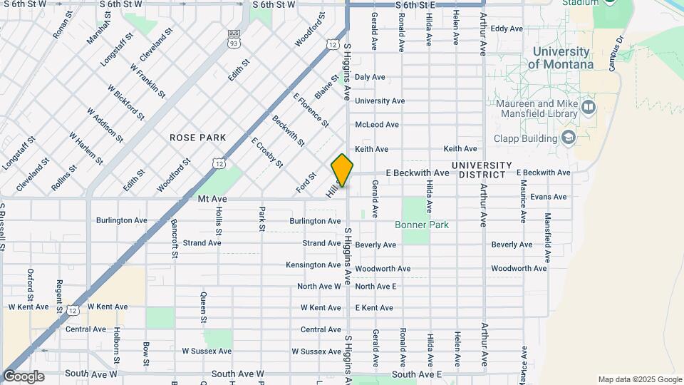 1547 S Higgins Ave Map and Location Details