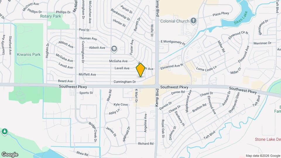 2912 Cunningham Dr Map and Location Details