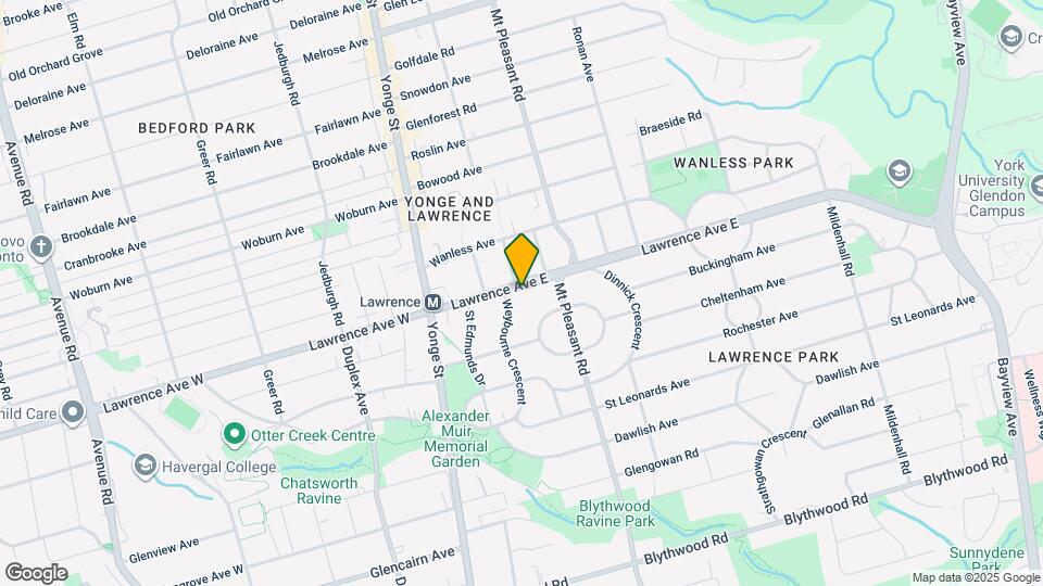 65 Lawrence Ave E Map and Location Details