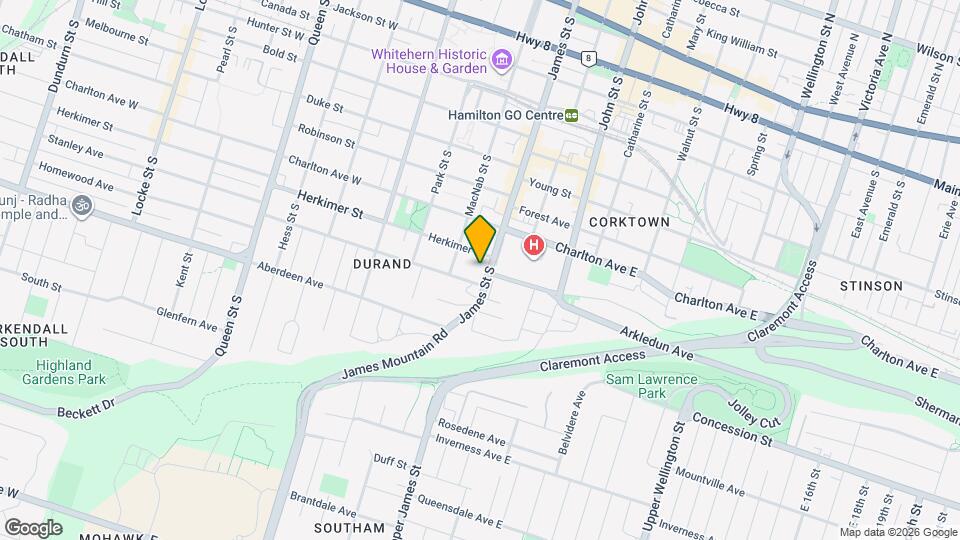 262 James St S Map and Location Details