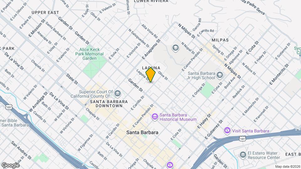 333 E Carrillo St Map and Location Details