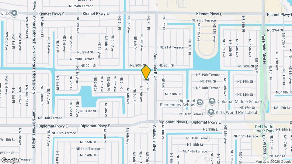 1824 NE 7th Pl Map and Location Details