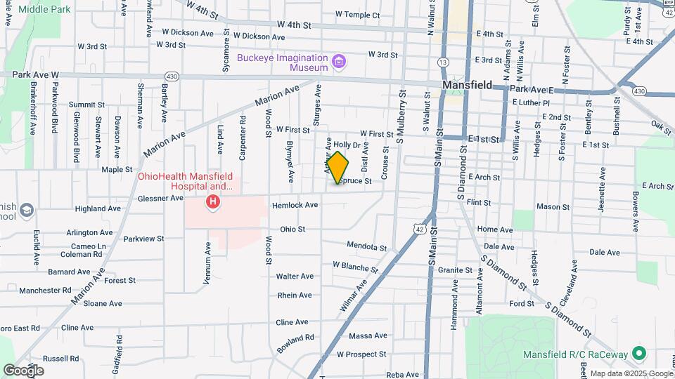 164 Glessner Ave Map and Location Details