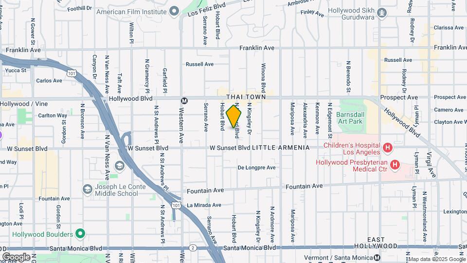 1539 N Harvard Blvd Map and Location Details