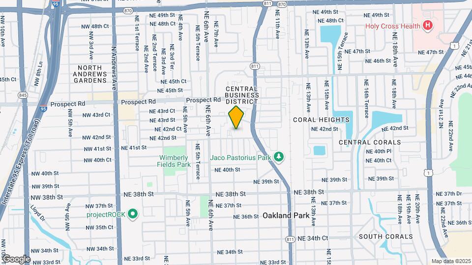 4208 NE 7th Terrace Map and Location Details