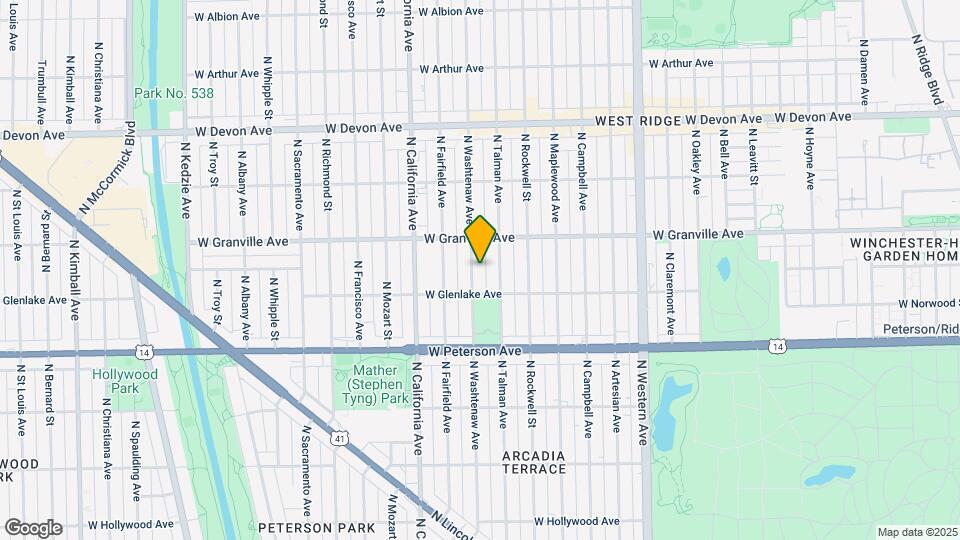 6125 N Washtenaw Ave Mapa y Detalles de la Ubicación