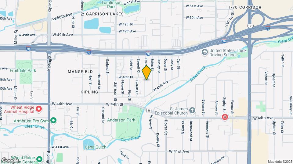 4588 Everett St Map and Location Details