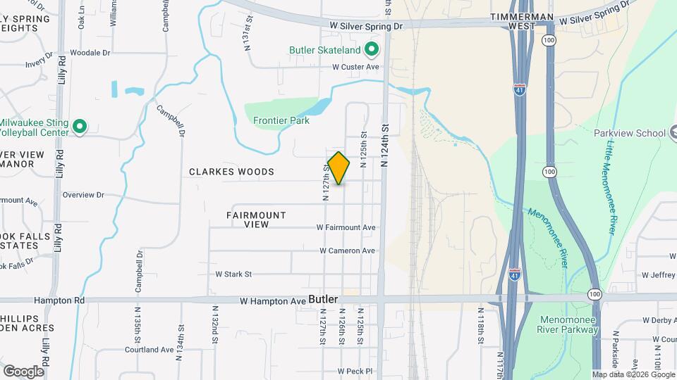 5077 N 126th St, Unit 3BR / 1 BA duplex - Pets OK Map and Location Details