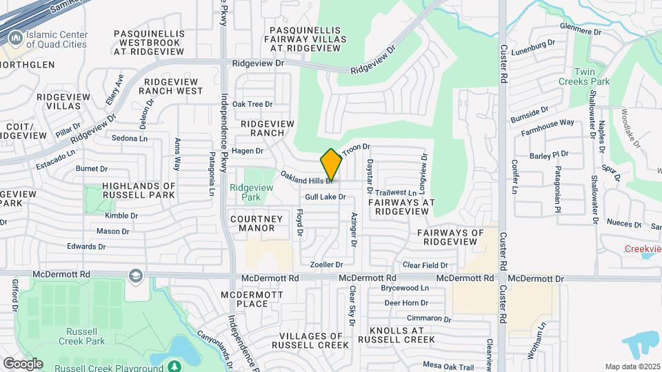 2704 Oakland Hills Dr Map and Location Details