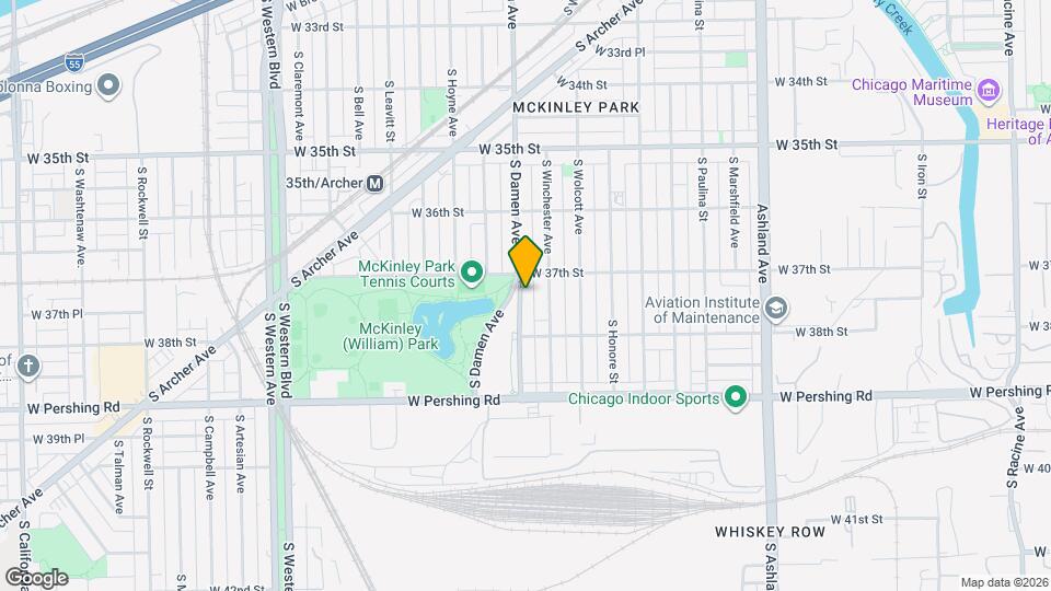 3719 S Damen Ave, Unit Basement Map and Location Details