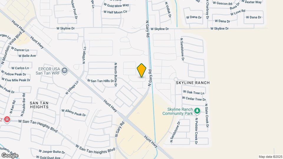 1544 W San Tan Hills Dr Map and Location Details
