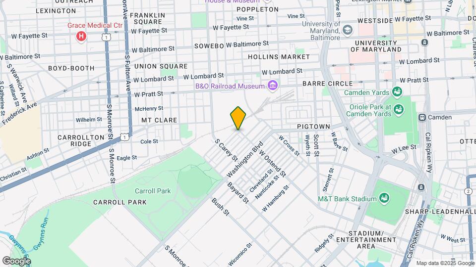 1421 W Ostend St Map and Location Details