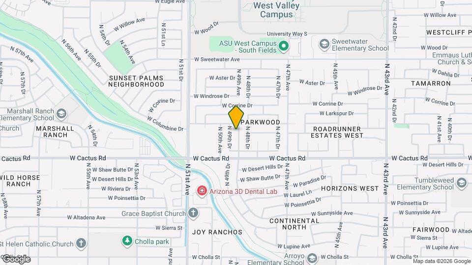 12402 N 49th Ave Map and Location Details
