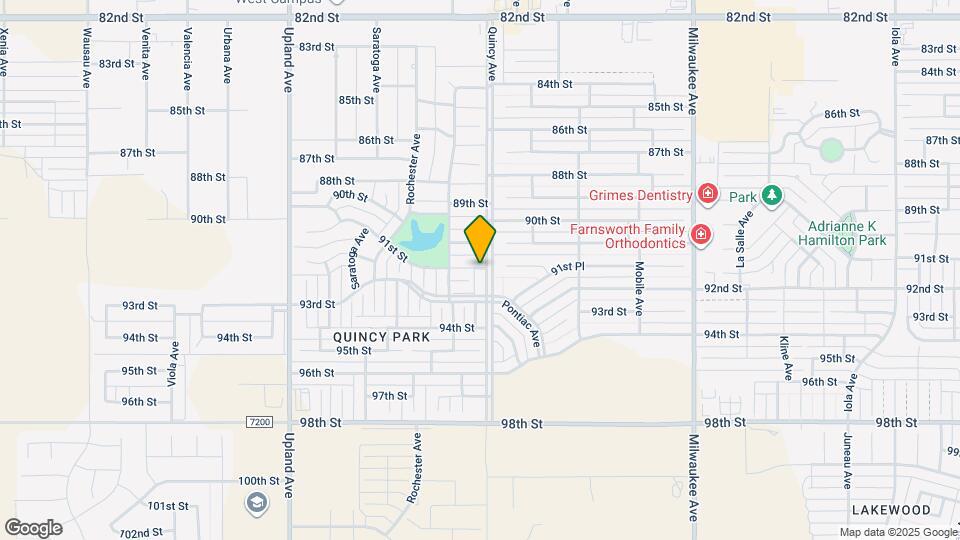 9102 Quincy Ave Map and Location Details
