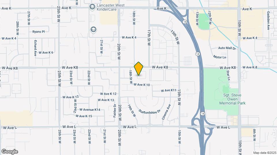 1743 W Ave K9 Map and Location Details