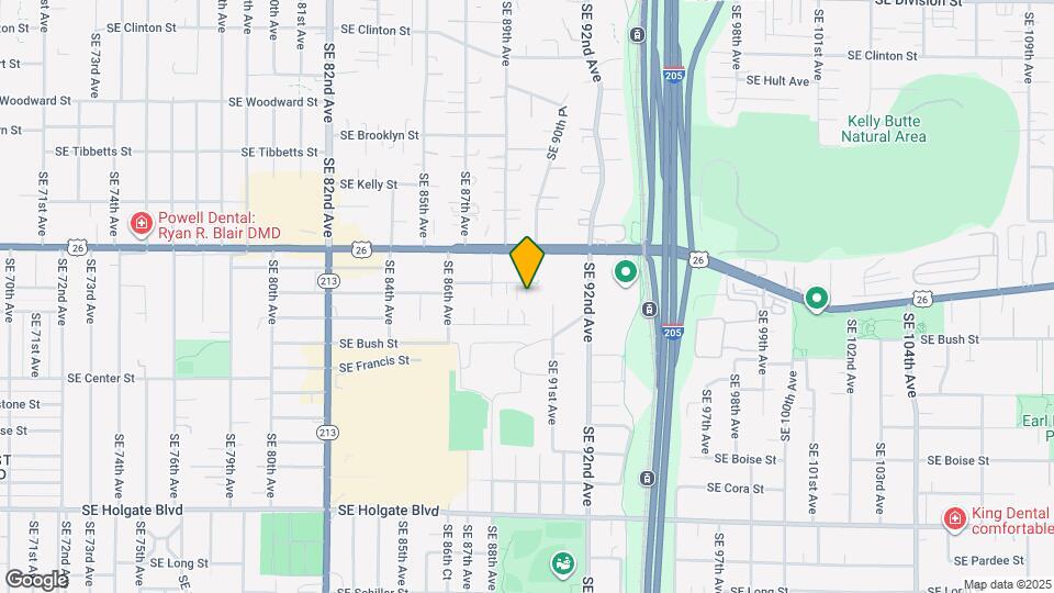 8916 SE Lafayette St Map and Location Details