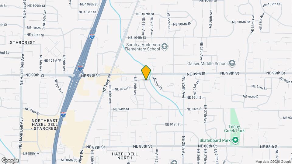 9715 NE Tenny Creek Dr Map and Location Details