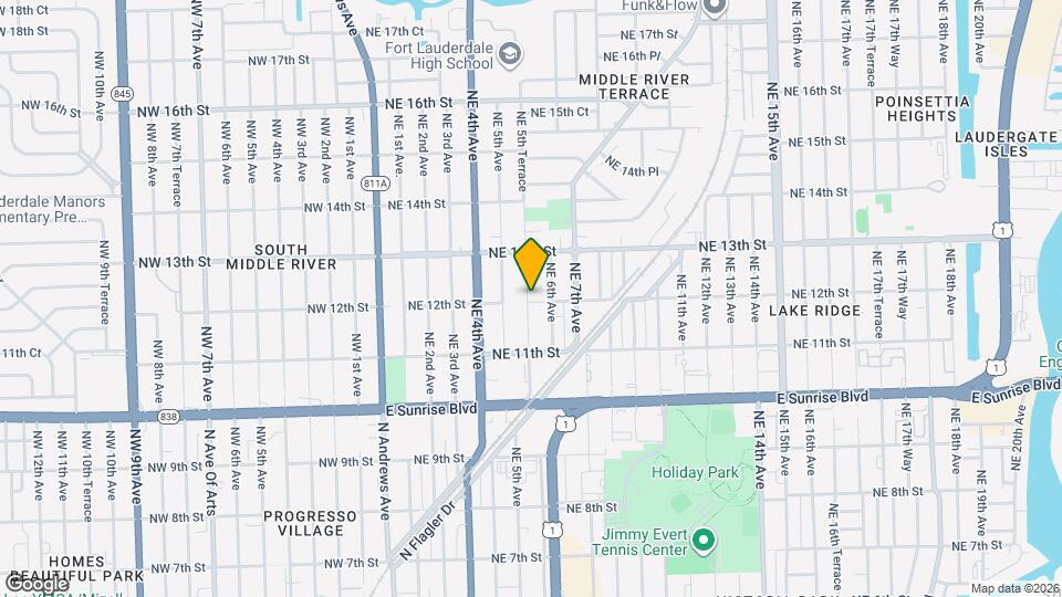 1200 NE 5th Terrace Map and Location Details