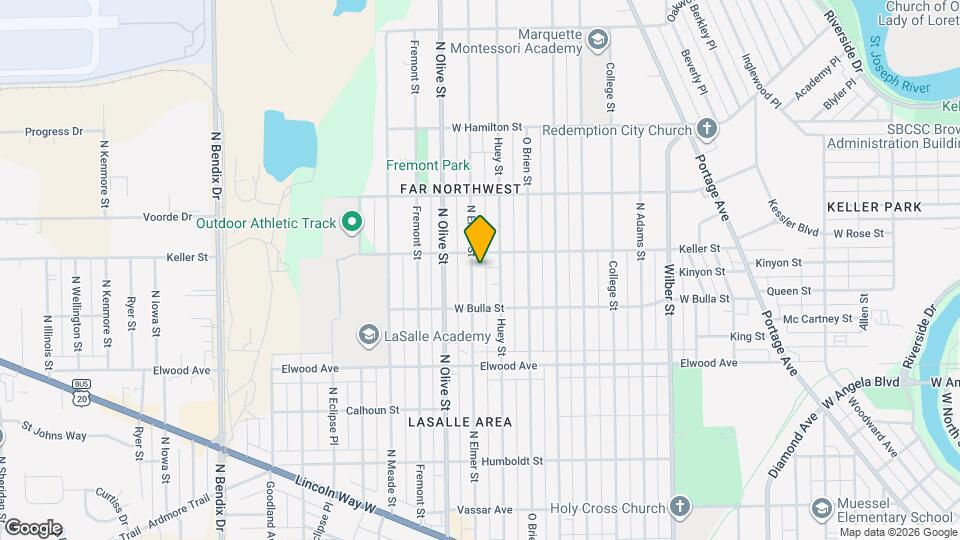 1642 N Elmer St Map and Location Details