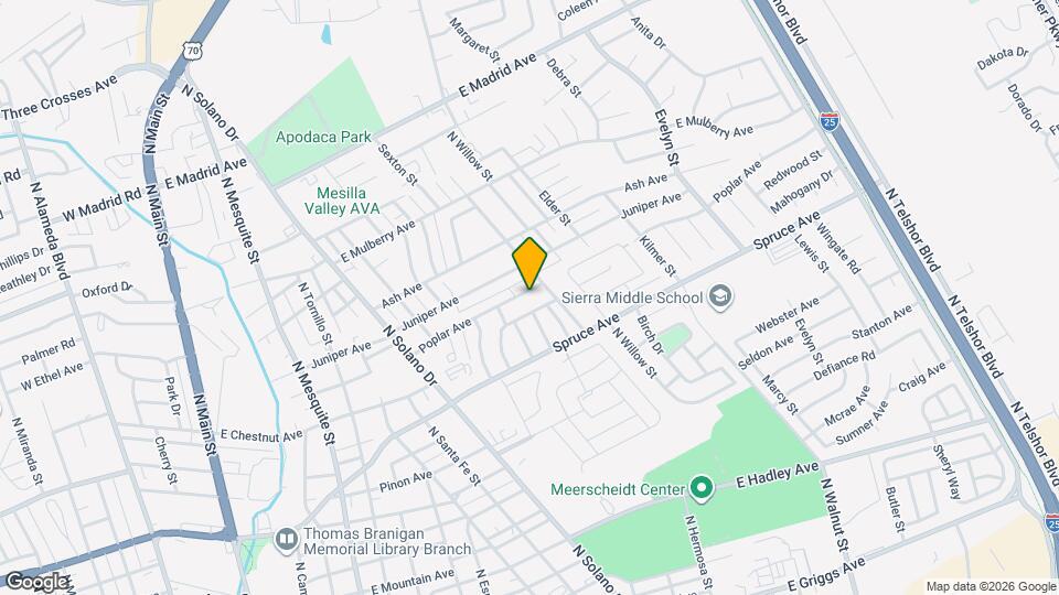 1210 Poplar Ave Map and Location Details