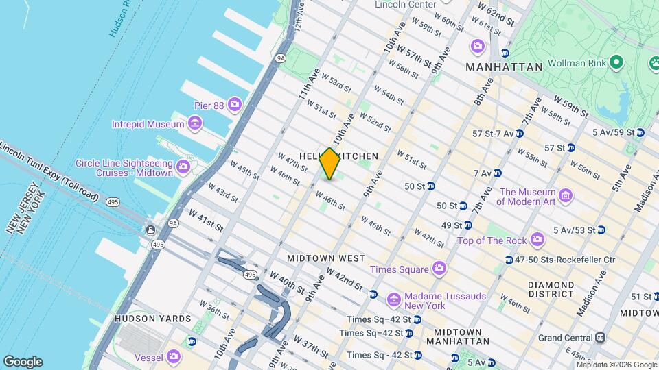 446 W 47th St Map and Location Details