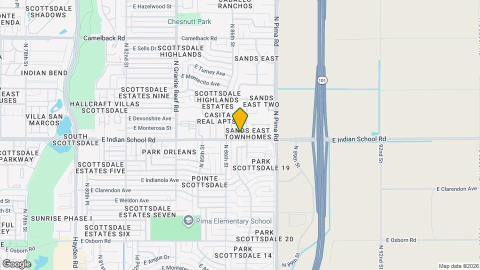 8633 E Monterosa Ave Map and Location Details