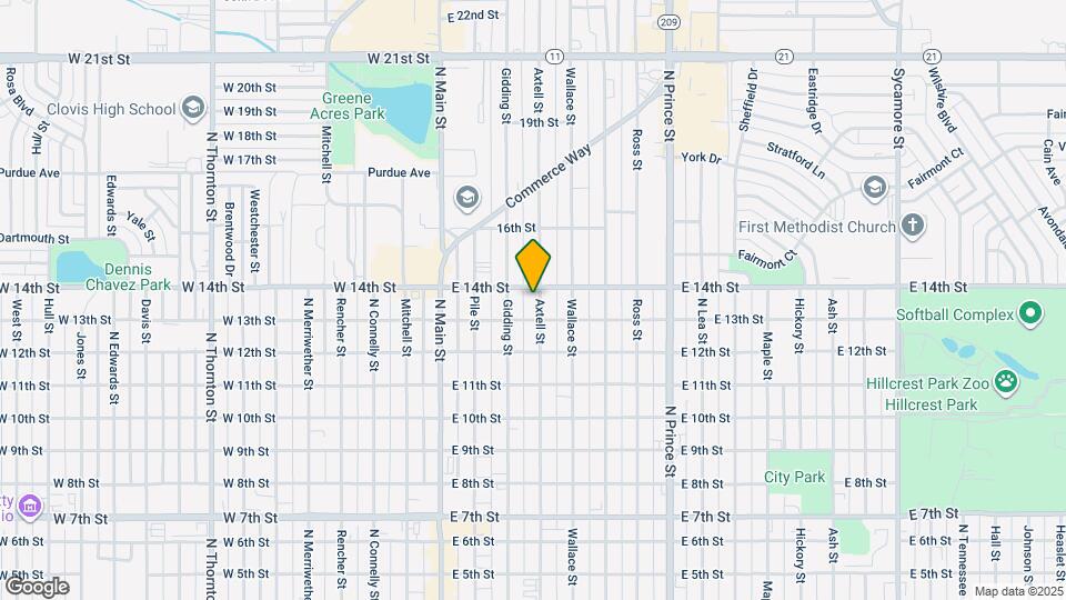 1310 Axtell St Map and Location Details